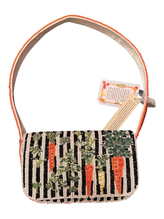 None Handbags - Viral Beaded Carrot Stripe Shoulder Bag Handbag Purse NWT